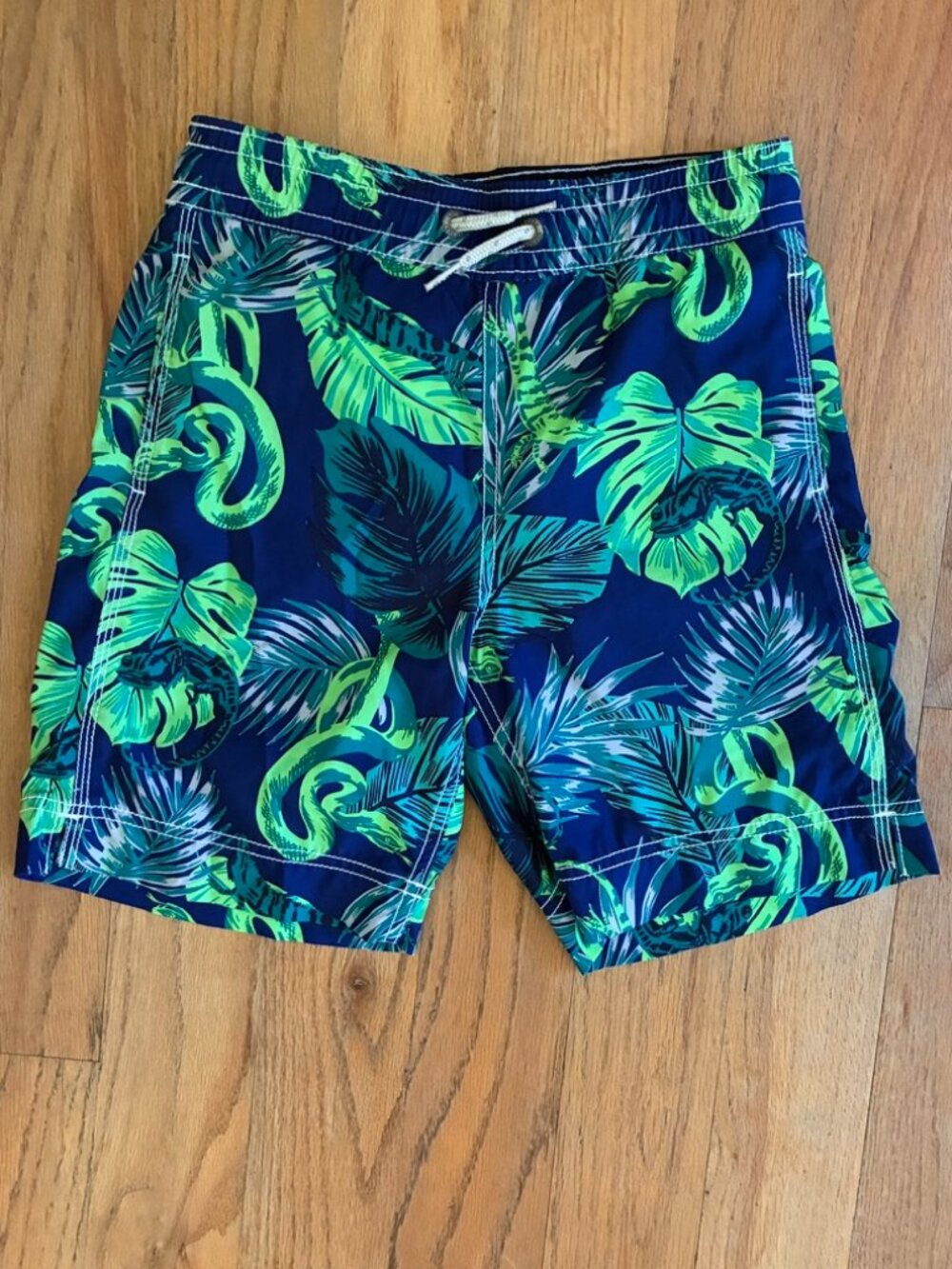 GapKids Boys Jungle Snake Lizard Print Swim Trunks Small (6/7)
